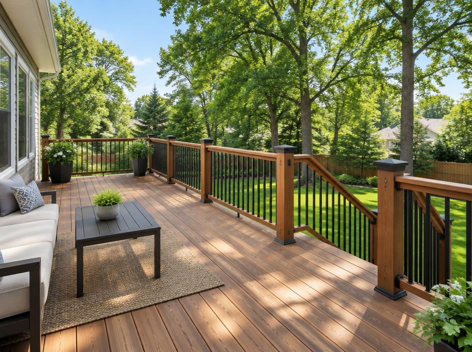Deck Railings installed by Exterior Railings Gary's