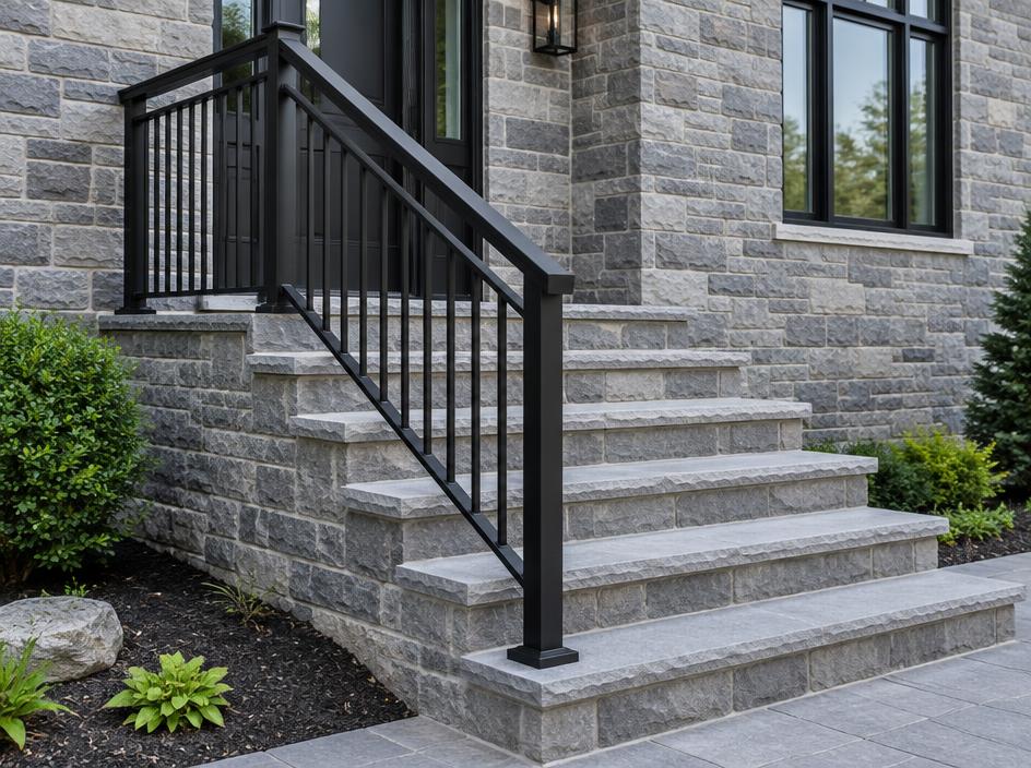 Stair Railings installed by Exterior Railings Gary's